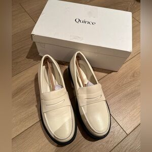 Quince Italian Leather Lug Sole Loafer - size 7.5